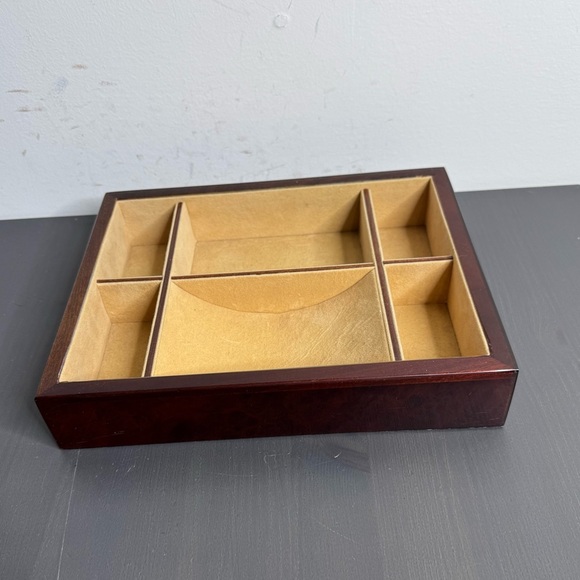 Neiman Marcus Wood Vanity Tray Brown - Picture 2 of 12
